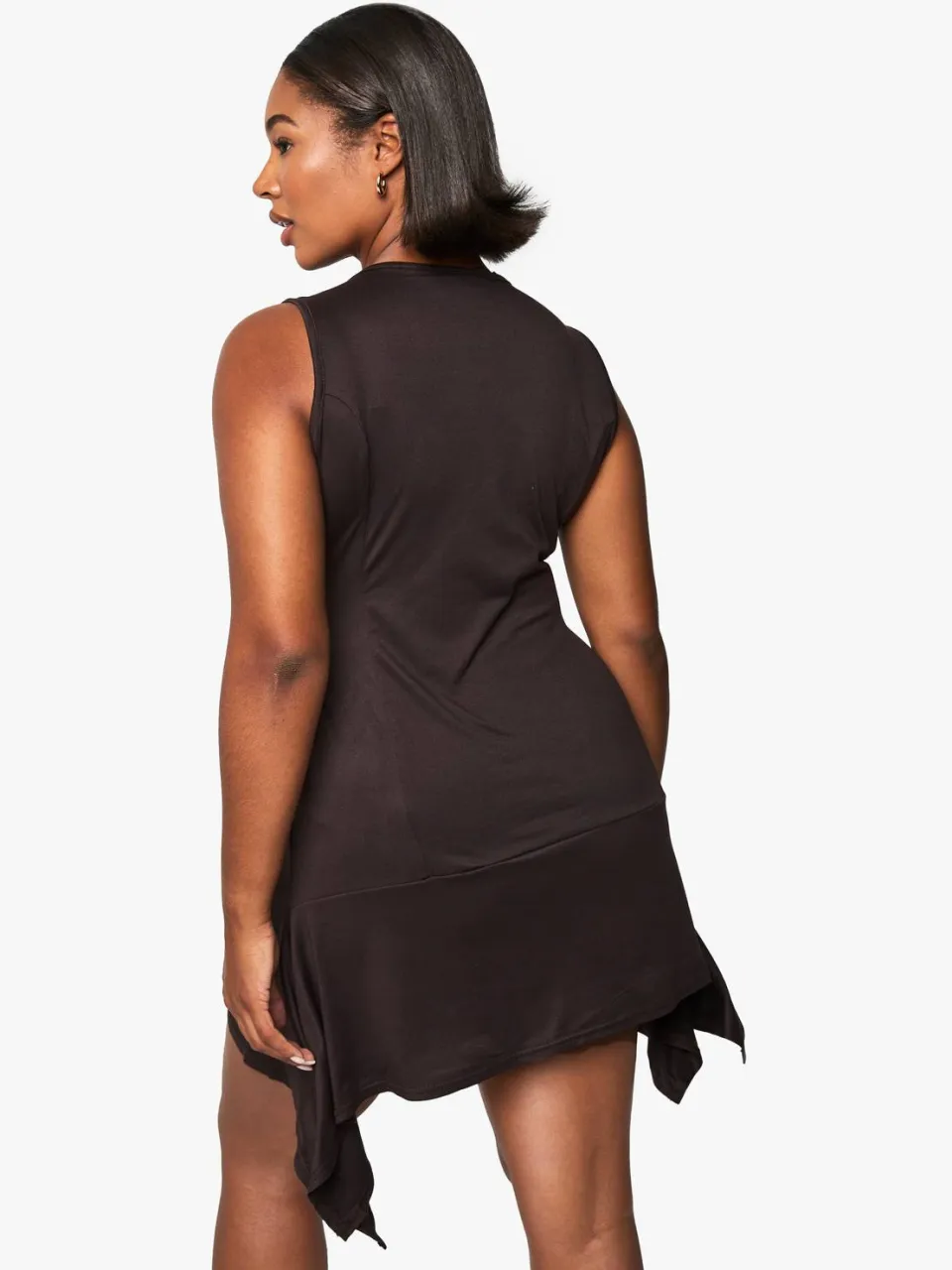 boohoo Dames PLUS SUPERSOFT HANKY HEM SHIFT JURK chocoladebruin, foto 2