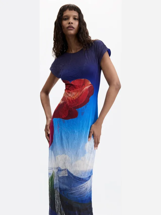 Desigual maxi jurk met print - meerkleurig Multi