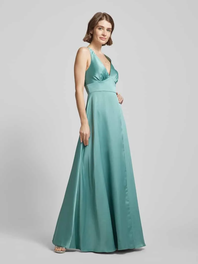 LUXUAR FASHION Avondjurk met V-hals lichtgroen, foto 4