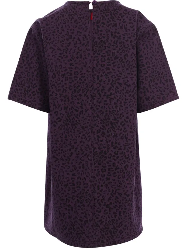LOOXS REVOLUTION LOOXS Little Meisjes jurk - Maat 116 in de kleur Paars van 68% COTTON 32% POLYESTER - 2631-7819-615