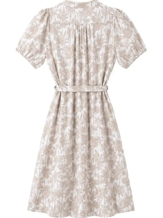 Elvira Collections blousejurk met ceintuur - beige, foto 2