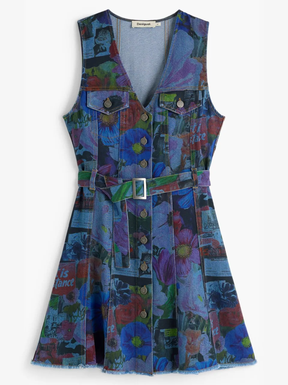 Desigual korte jurk met all over print multicolor multi, foto 2