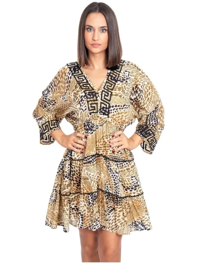 Isla Bonita By Sigris Korte Jurk Isla Bonita By Sigris Korte Jurk Bruin