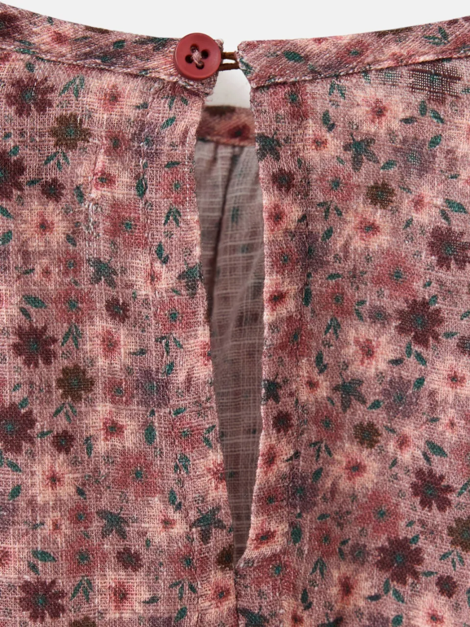 Mango Kids gebloemde midi jurk met smockwerk roze, foto 5