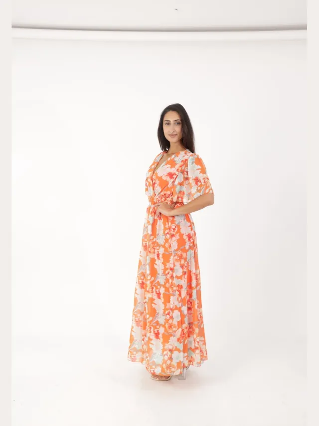 Elara Maxikleid Orange