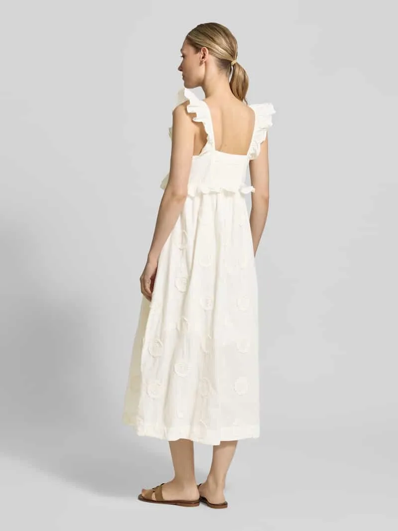 Yas Midijurk met volants model 'YASNAMA' offwhite, foto 3