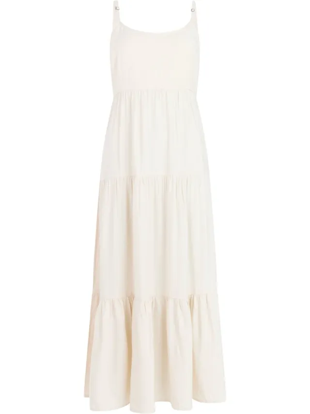 Protest PRTCookies - Maxi-jurk Dames - Normale pasvorm - Ronde hals - Spaghetti bandjes - Crème Kit Offwhite