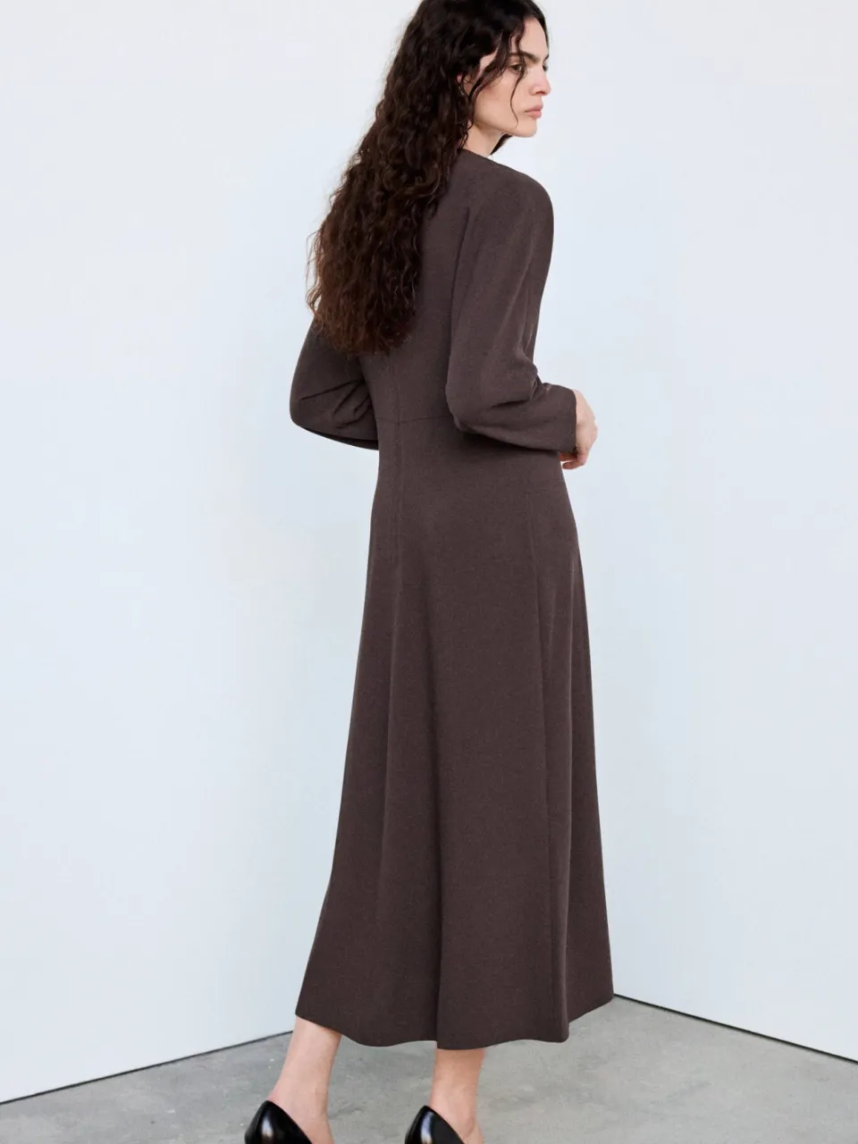 Mango midi jurk - bruin, foto 4