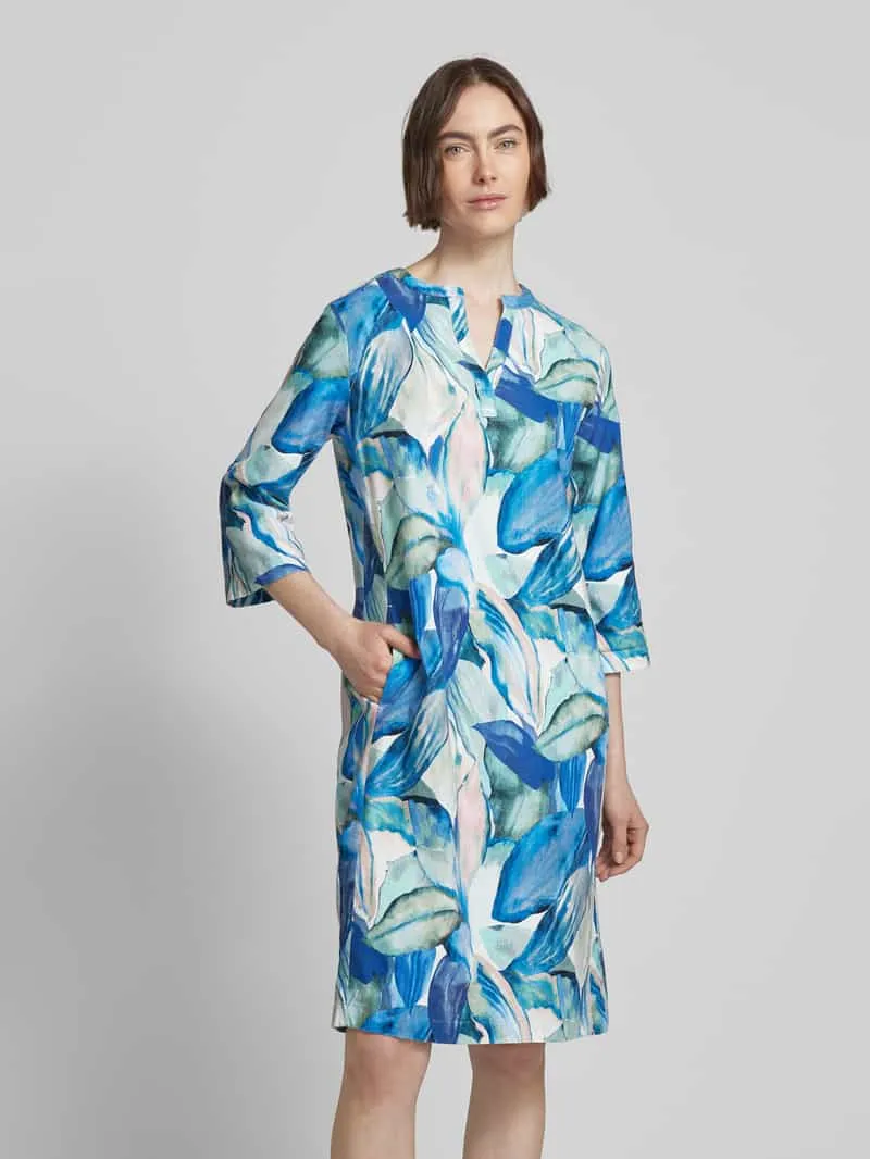 TONI Knielange tuniekjurk met verstelbare mouwlengte Blauw