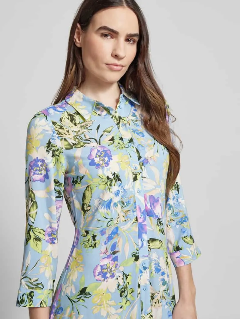 Yas Maxi-jurk met doorknoopsluiting, model 'SAVANNA' lichtblauw, foto 5