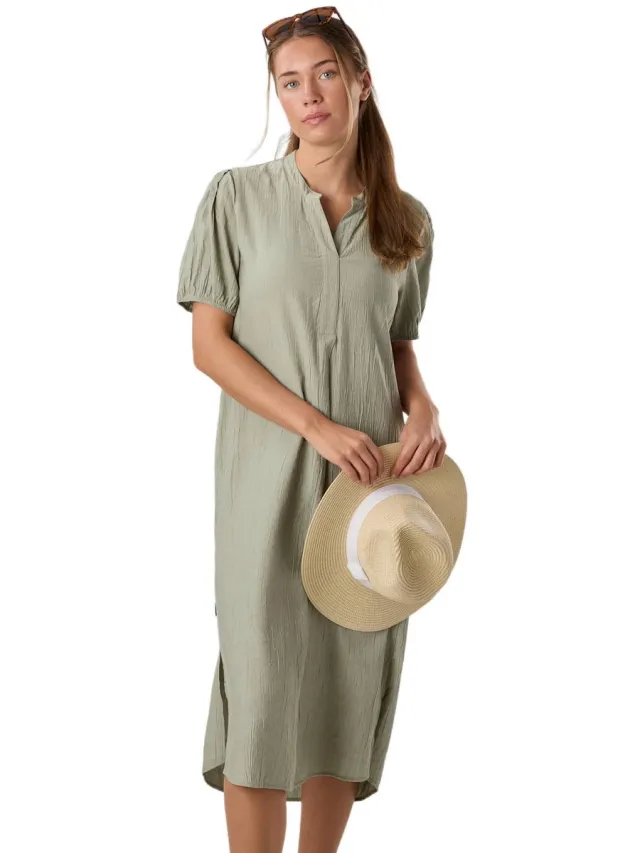 Seaside Savannah Crinkle Jurk – Tuniek voor dames – Salvia Green