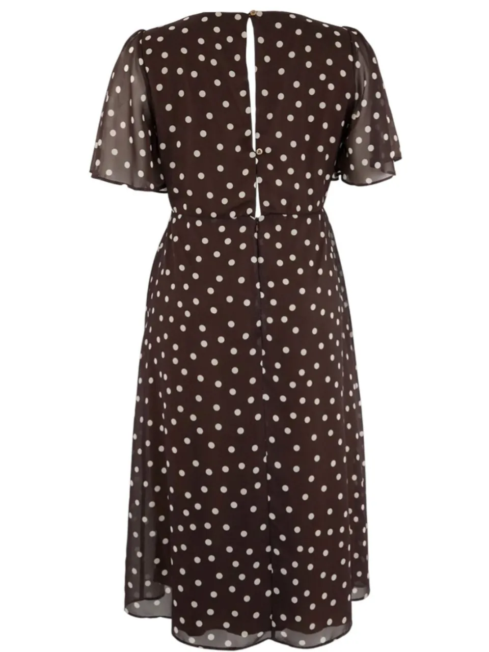 Trendyol Curve Dames Bruin Dierenprint Midi Kort Casual A-lijn Grote maten Jurk, foto 2