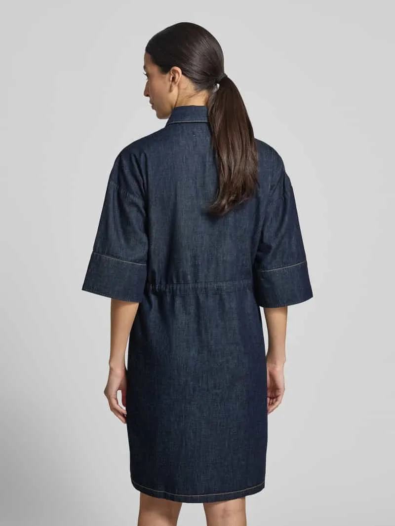 Comma Knie-lange denimjurk met borstzakken, foto 3