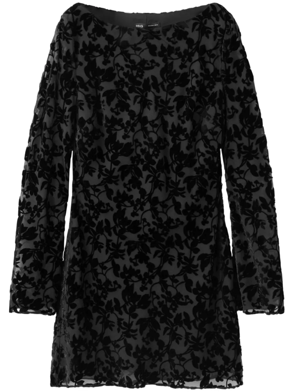 Mango korte jurk met print - zwart, foto 2