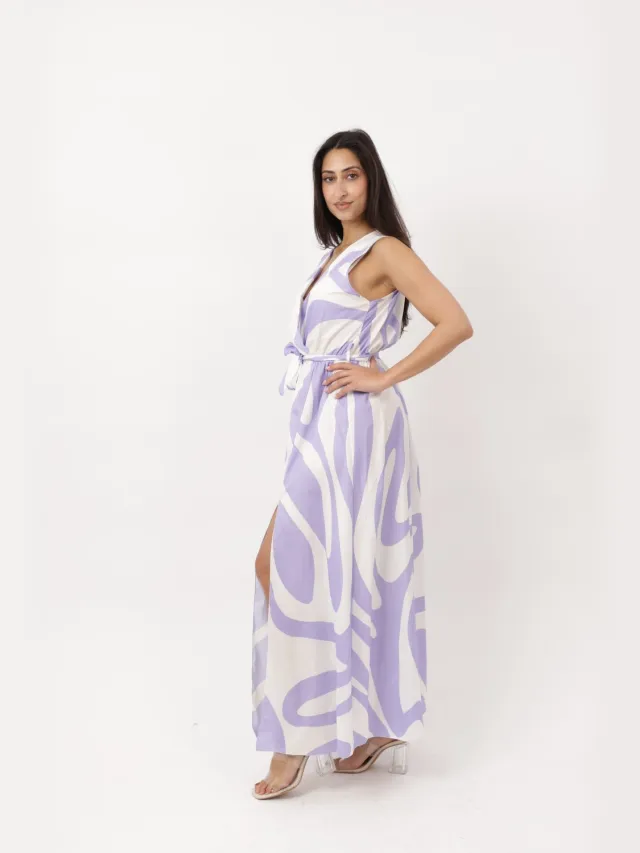 Elara Maxikleid Dunkellila