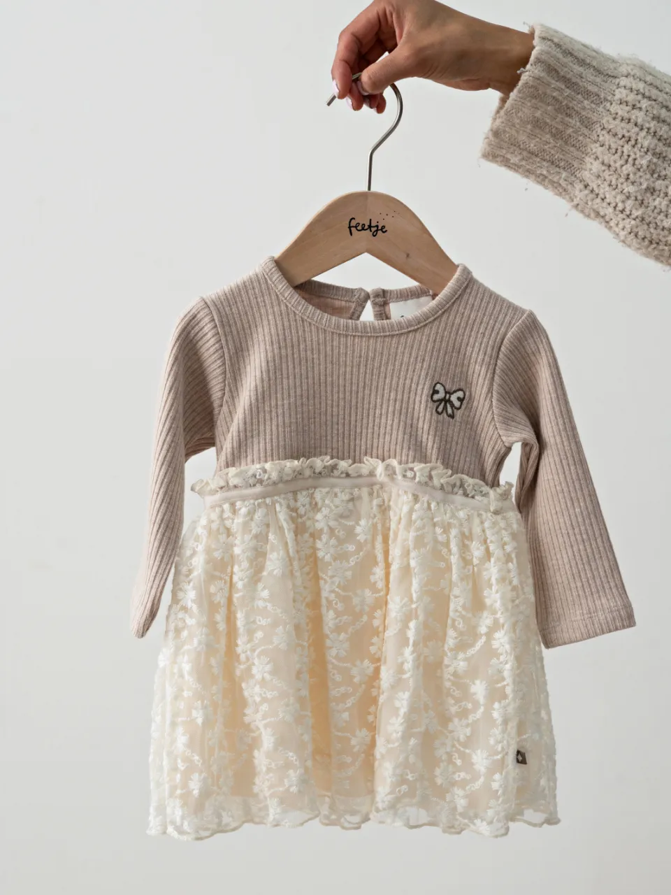 Feetje Dress to Impress jurk taupe/ecru, foto 6