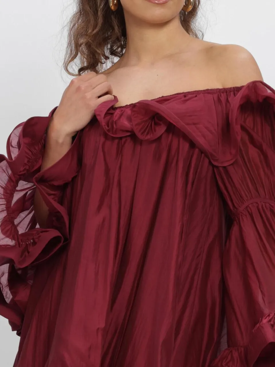 Y.A.S. YAS Dames Jurken Yasfallulah O/s Dress - D2d - Bordeaux, foto 4