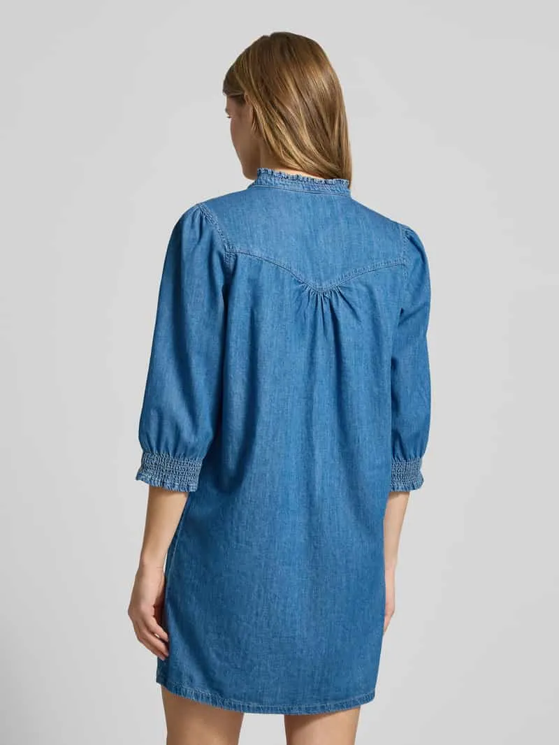 Only Vloeiende jeansjurk van pure Baqumwolle Model 'RAYA' jeansblauw, foto 3