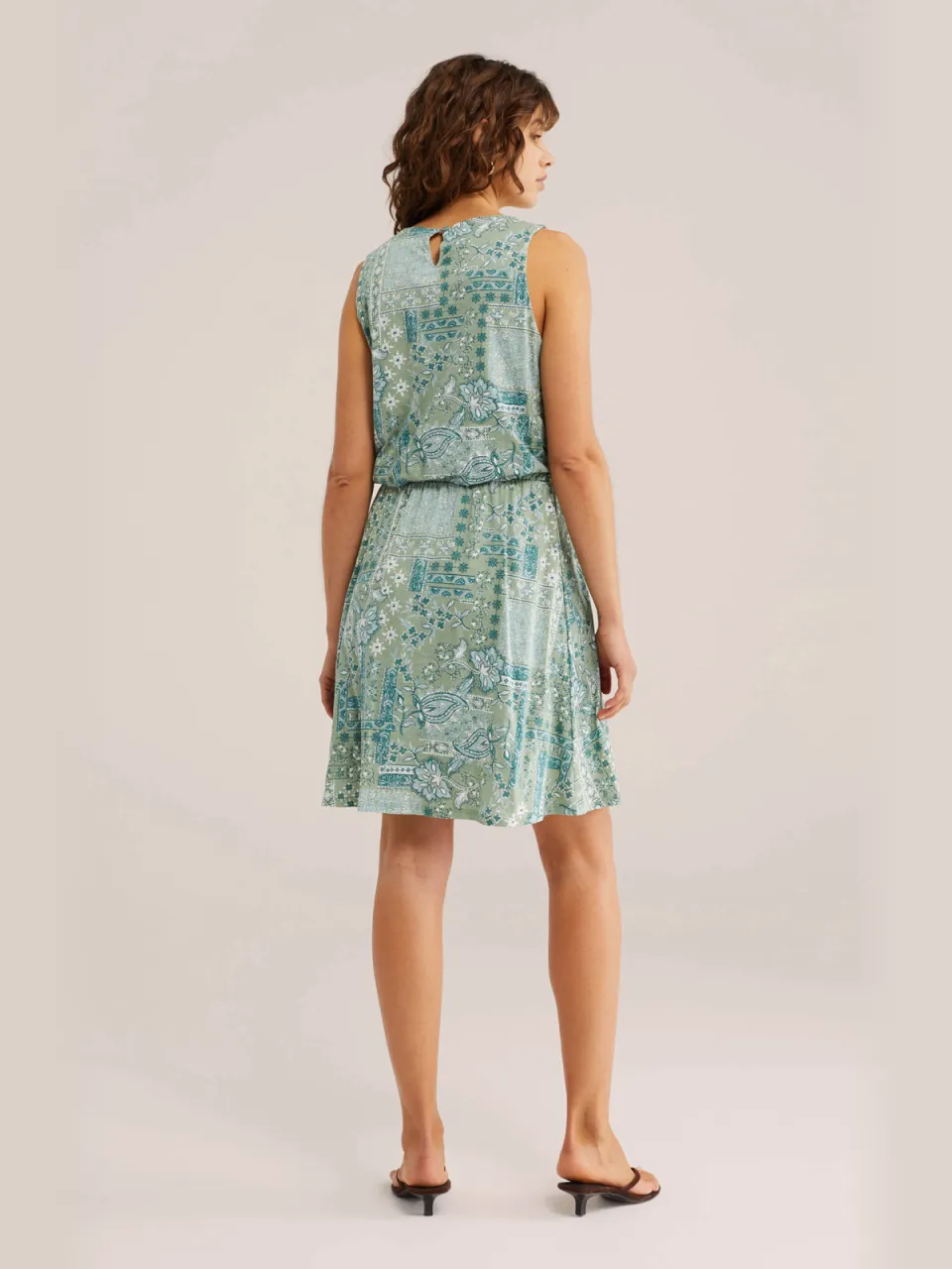 WE Fashion zomerjurk met paisley print groen, foto 2