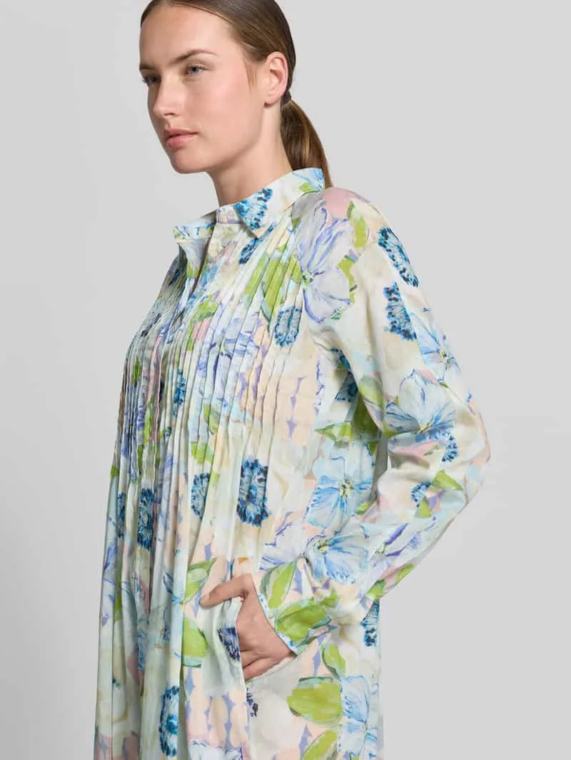 Christian Berg Woman relaxed fit midi-jurk van puur katoen grasgroen, foto 3