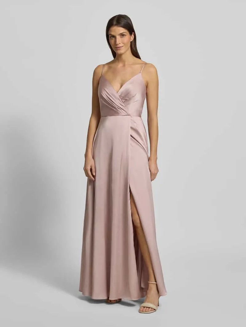 LUXUAR FASHION Avondjurk in wikkellook lila, foto 4