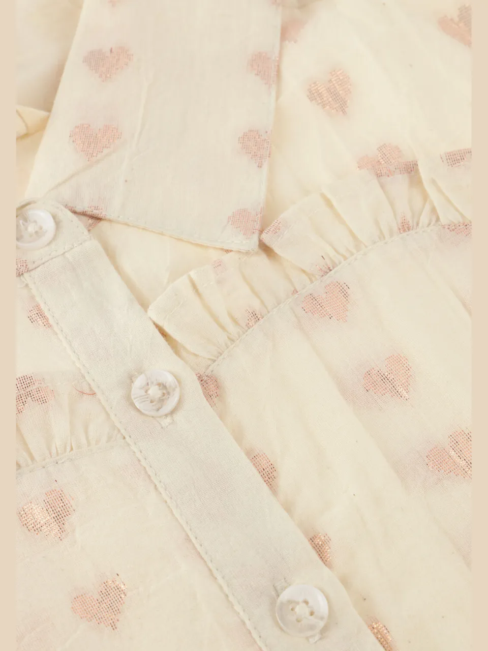LABO DE COLORES Meisjes Jurken Linne - Creme, foto 2