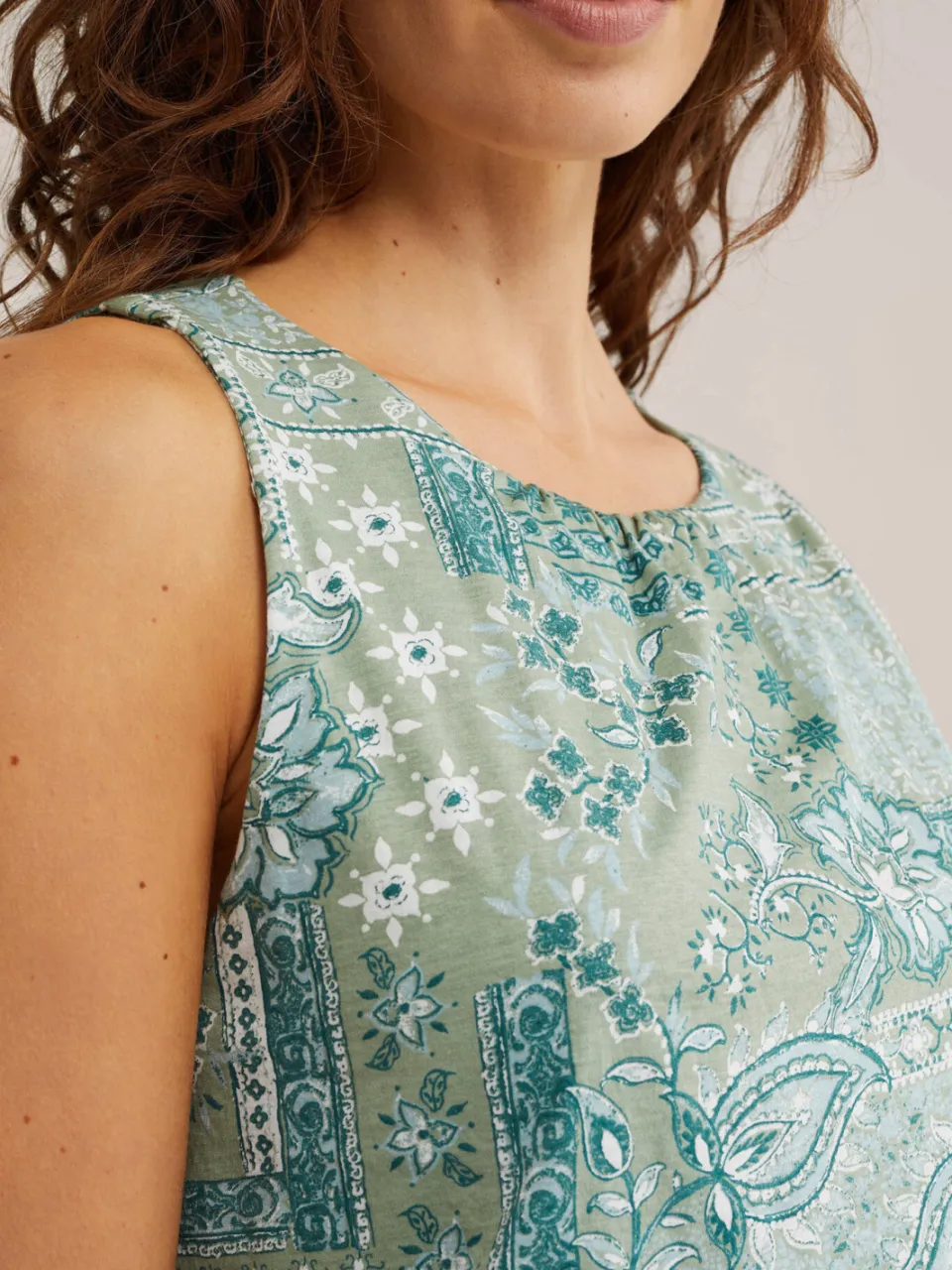 WE Fashion zomerjurk met paisley print groen, foto 3
