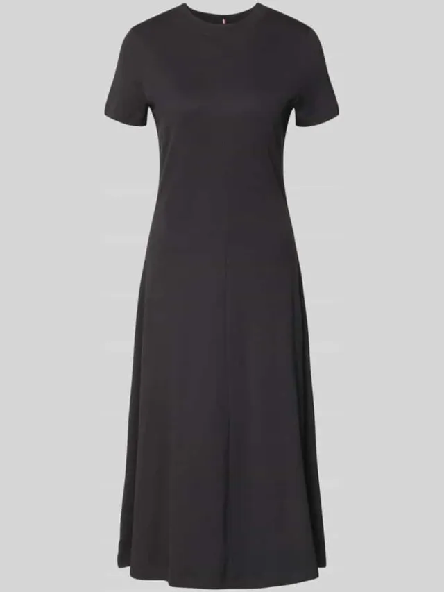 Tommy Hilfiger Midi-jurk van puur katoen zwart, foto 2