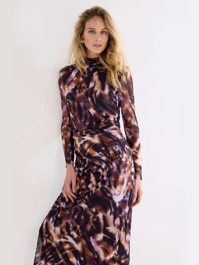 Tramontana bodycon jurk met print - paars