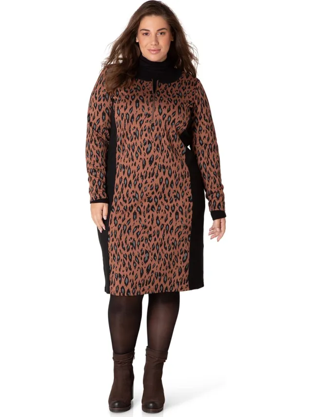 Yesta Jurk Bel Yesta 105CM Retro Brown/Multi-Colour