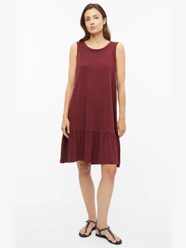 s.Oliver relaxed fit mini jurk donkerrood