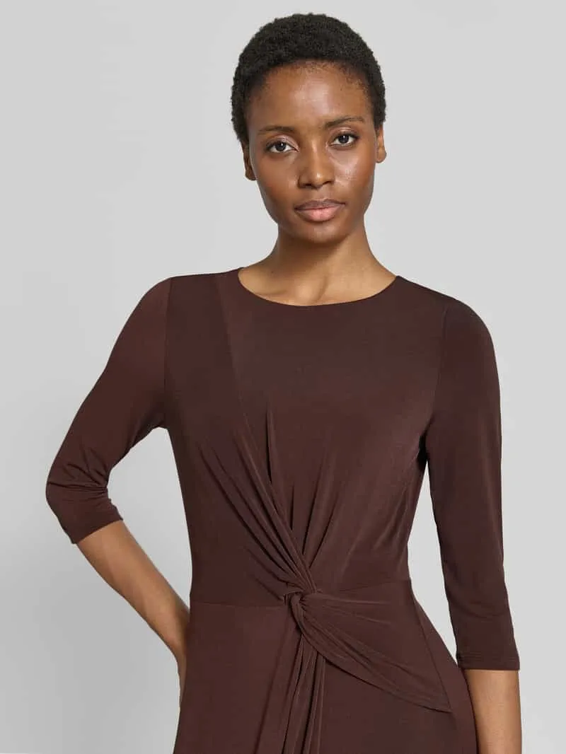 s.Oliver BLACK LABEL midi kokerjurk donkerbruin, foto 6