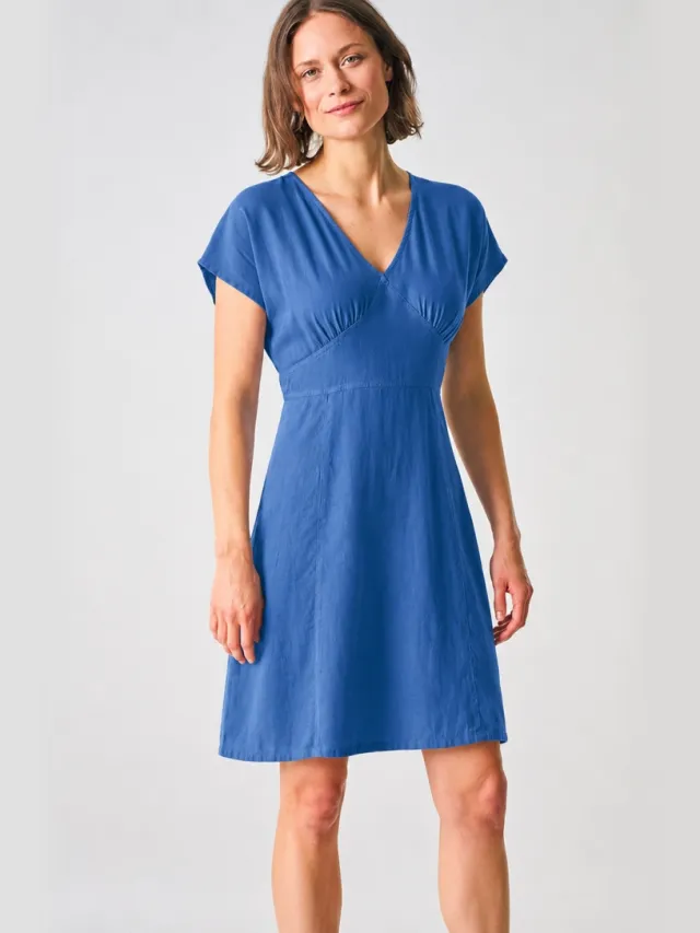HempAge dames vegan Jurk Refined Summer Koningsblauw