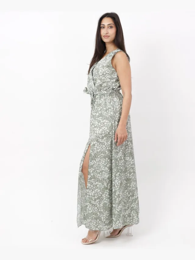 Elara Maxikleid Olivgrün