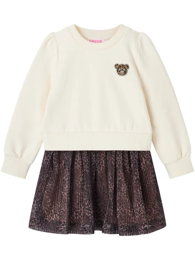 Someone VEERLE-SG-52-K Meisjes Jurk - DARK ECRU