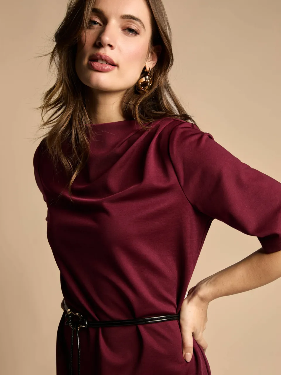 Freebird Devoted jurk bordeaux, foto 5