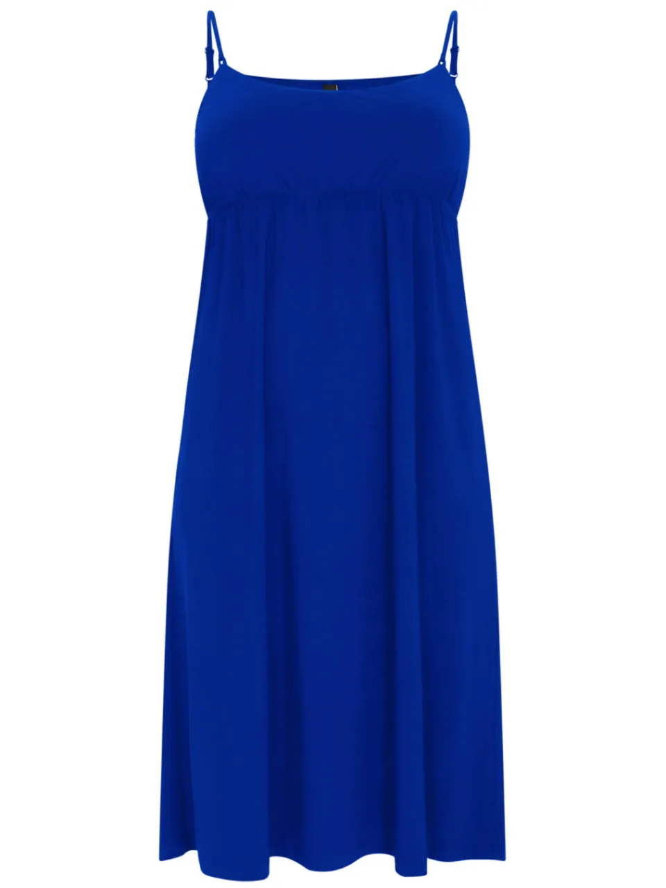 Yoek travelstof jurk blauw, foto 2