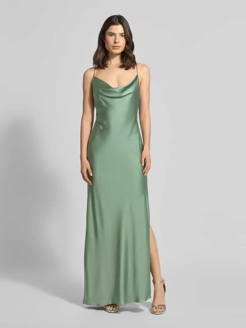 Unique avondjurk met rugdecolleté Rietgroen