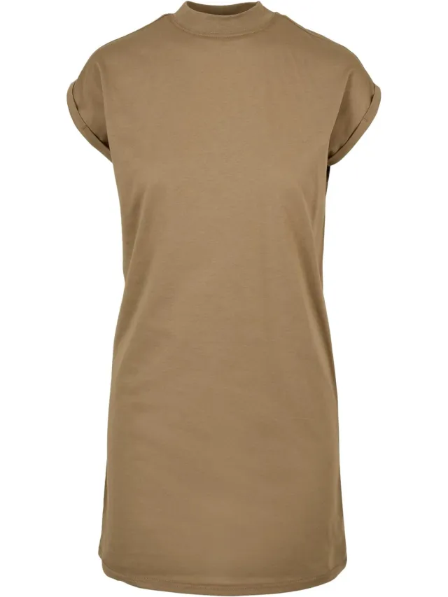 Urban Classics Dames/Dames Schildpad Jurk met Verlengde Schouder (Kaki Groen)