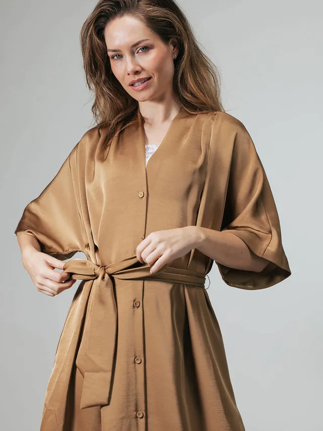 LabeL DOT blousejurk camel, foto 4