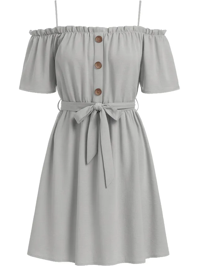 Elara Kleid Grau