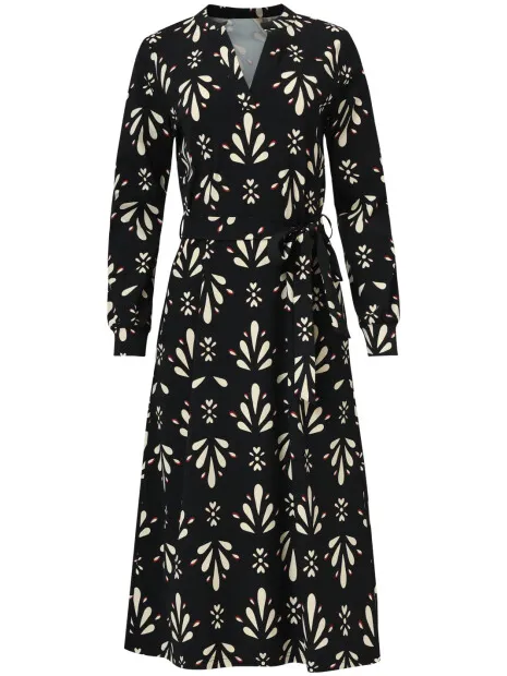 Smashed Lemon Ornamental geprint zwart en wit travel jurk