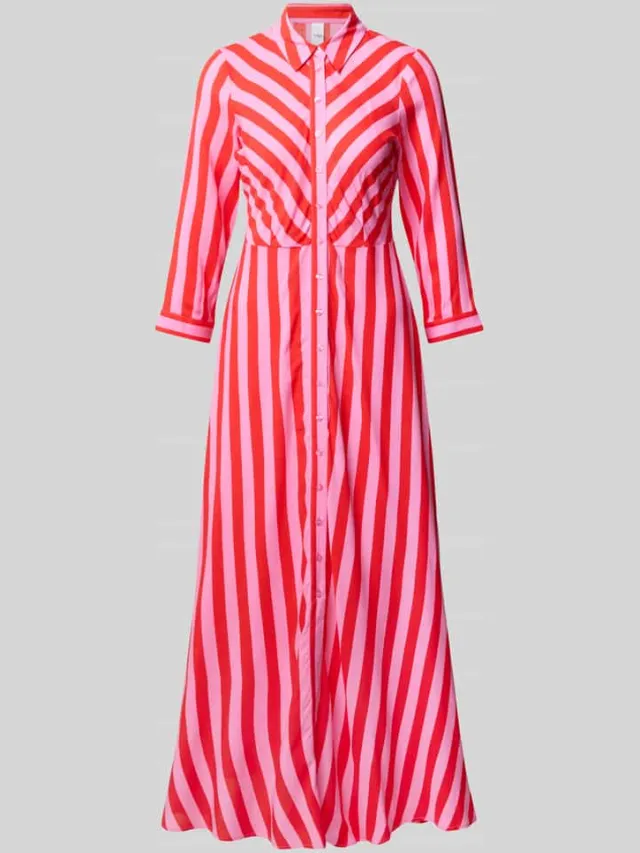 Yas Maxi-jurk van pure viscose model 'Savanna' roze, foto 2