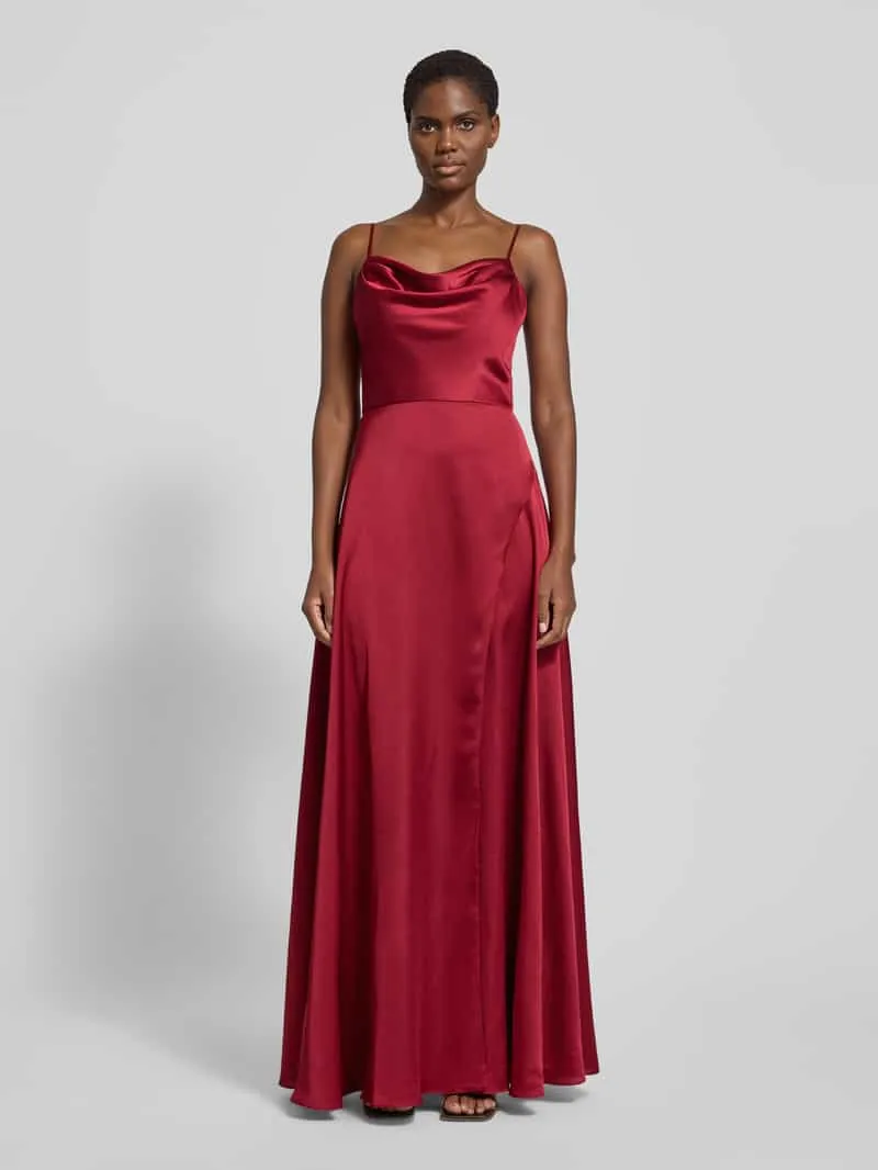 LUXUAR FASHION Avondjurk met loopsplit Donkerrood