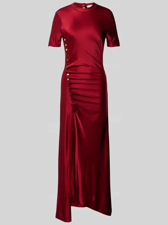 Rabanne Maxi-jurk met plooien rood, foto 2
