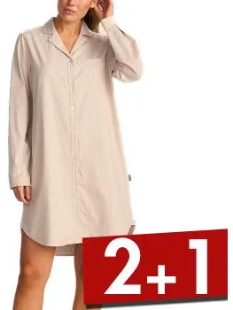 JBS of Denmark Shirt Dress Blauw,Bruin,Beige