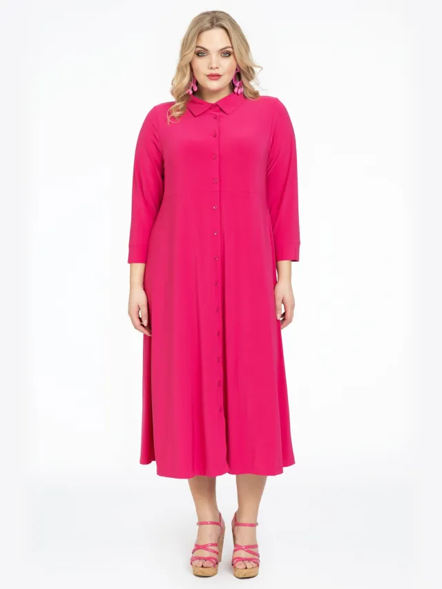 Yoek Lange blouse-jurk | Roze