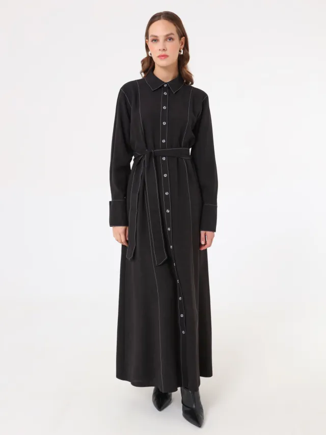 Refka Modest Dress Refka Zwart