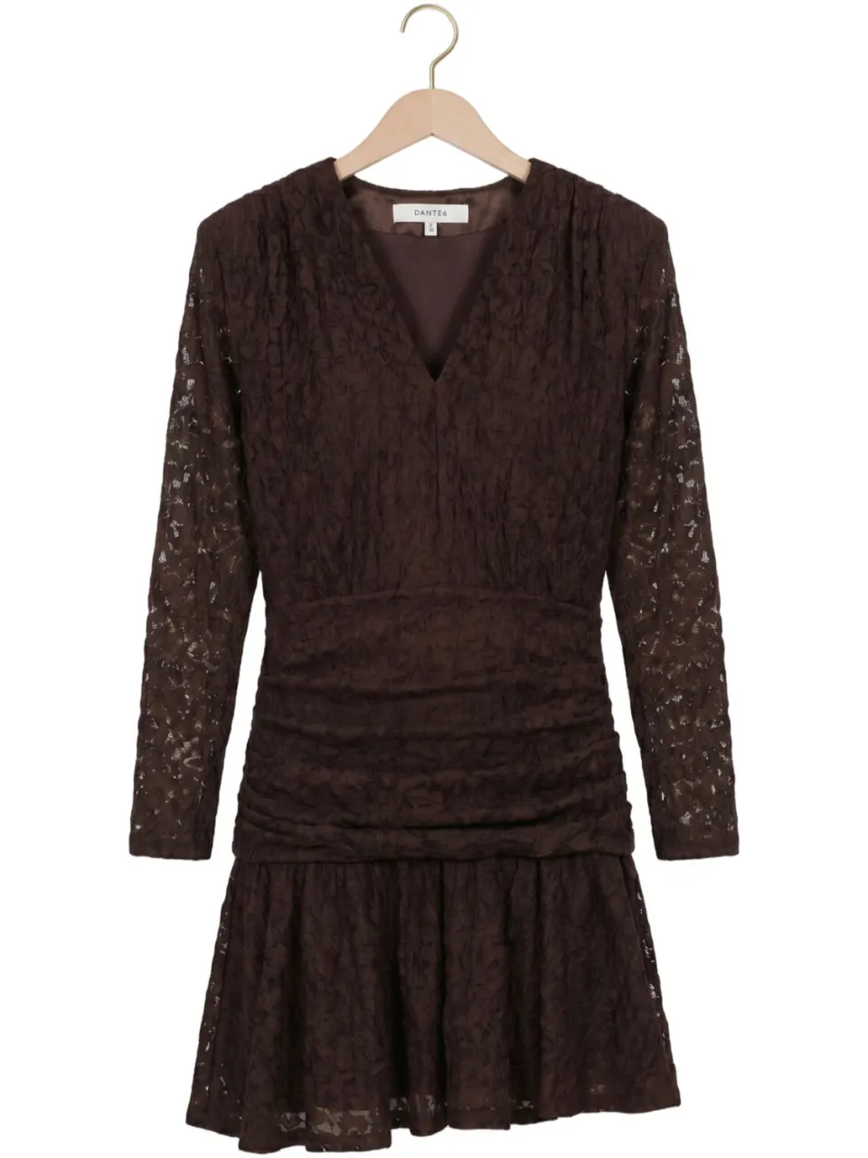 DANTE6 Dames Jurken Skydance Lace Mini Dress - Bruin, foto 2