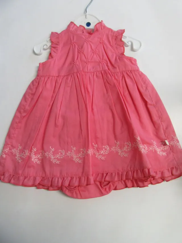 Noukie's kleed + losse slip , fuchia 3maand noukie's